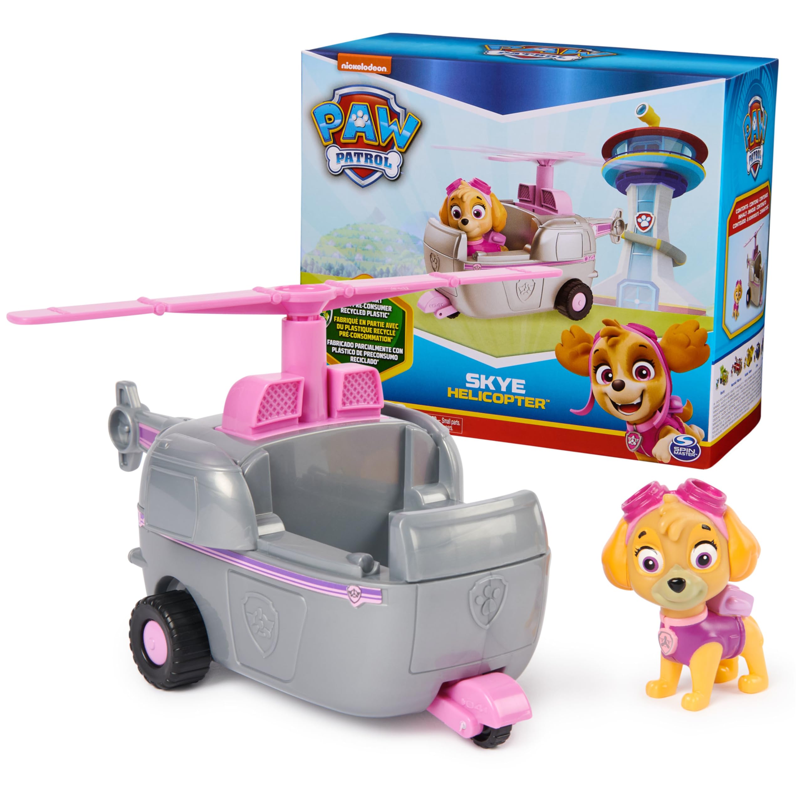 Photo 1 of Paw Patrol, Skye’s Helicopter, Toy Vehicle with Collectible Action Figure, Sustainably Minded Kids Toys for Boys & Girls Ages 3 and Up