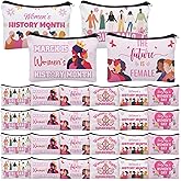 Clysee 24 Pcs Women's History Month Gifts Bulk International Womens Day Gifts Feminist Awareness Makeup Bags Women Empowerment Party Favors for March 8th Female Rights Celebration Event