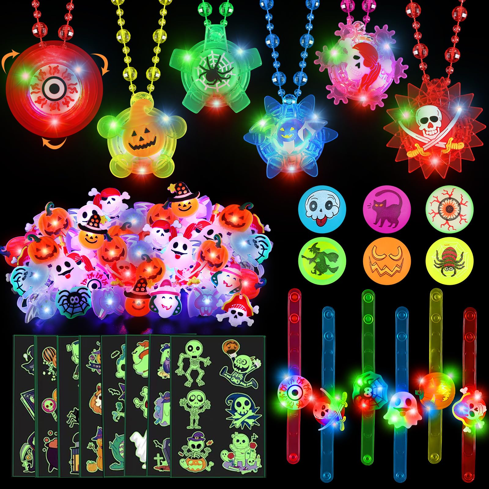 Photo 1 of 36PCS Halloween Light Up LED Finger Lights, Glow in the Dark Party Favors Toys Bulk for Halloween Goodie Bag Fillers, Trick or Treat Gifts, Kids Classroom Party Supplies (68PCS Style 2)