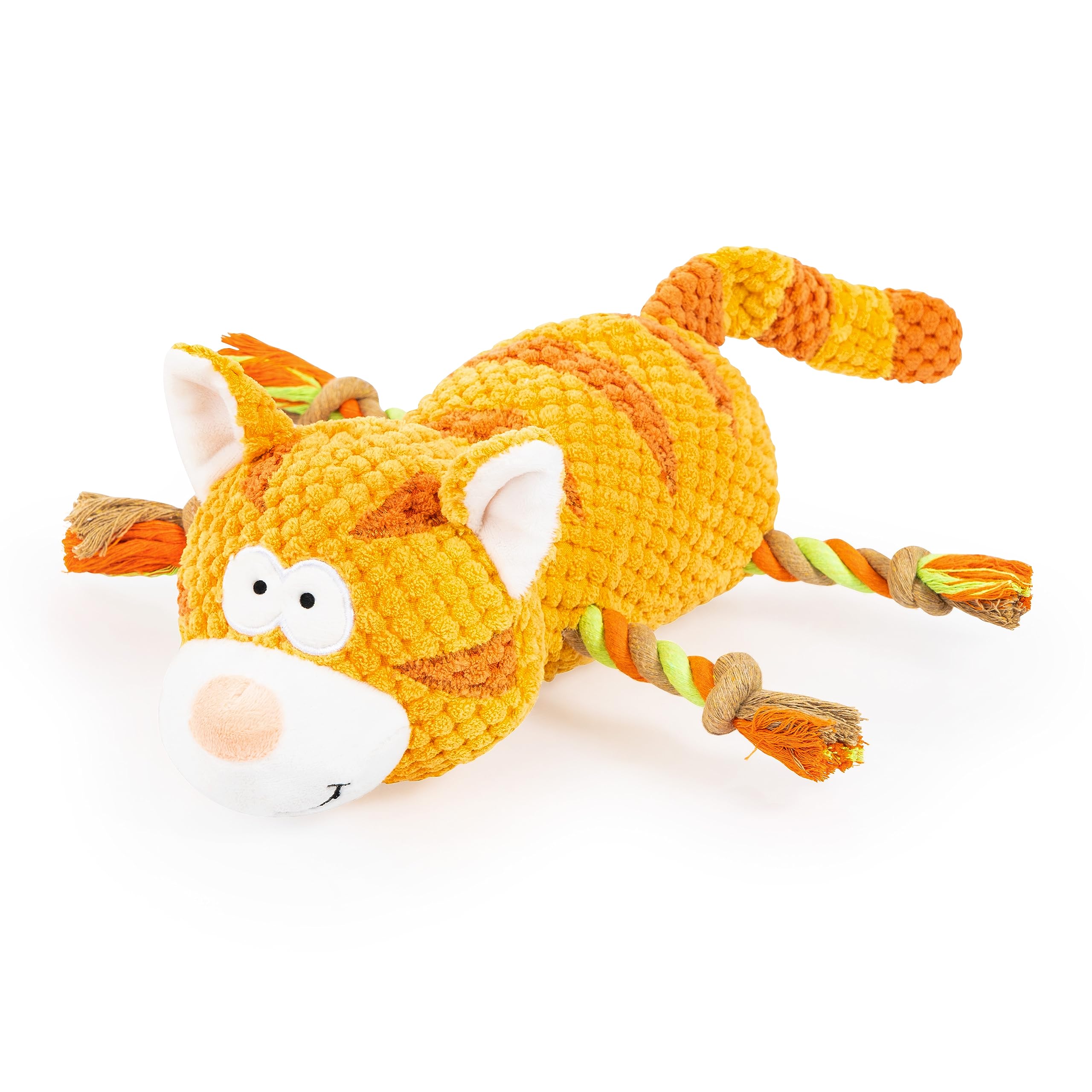 Bayer Design EDUPET 06011AA Dog toy cat plush with rope, squeaking