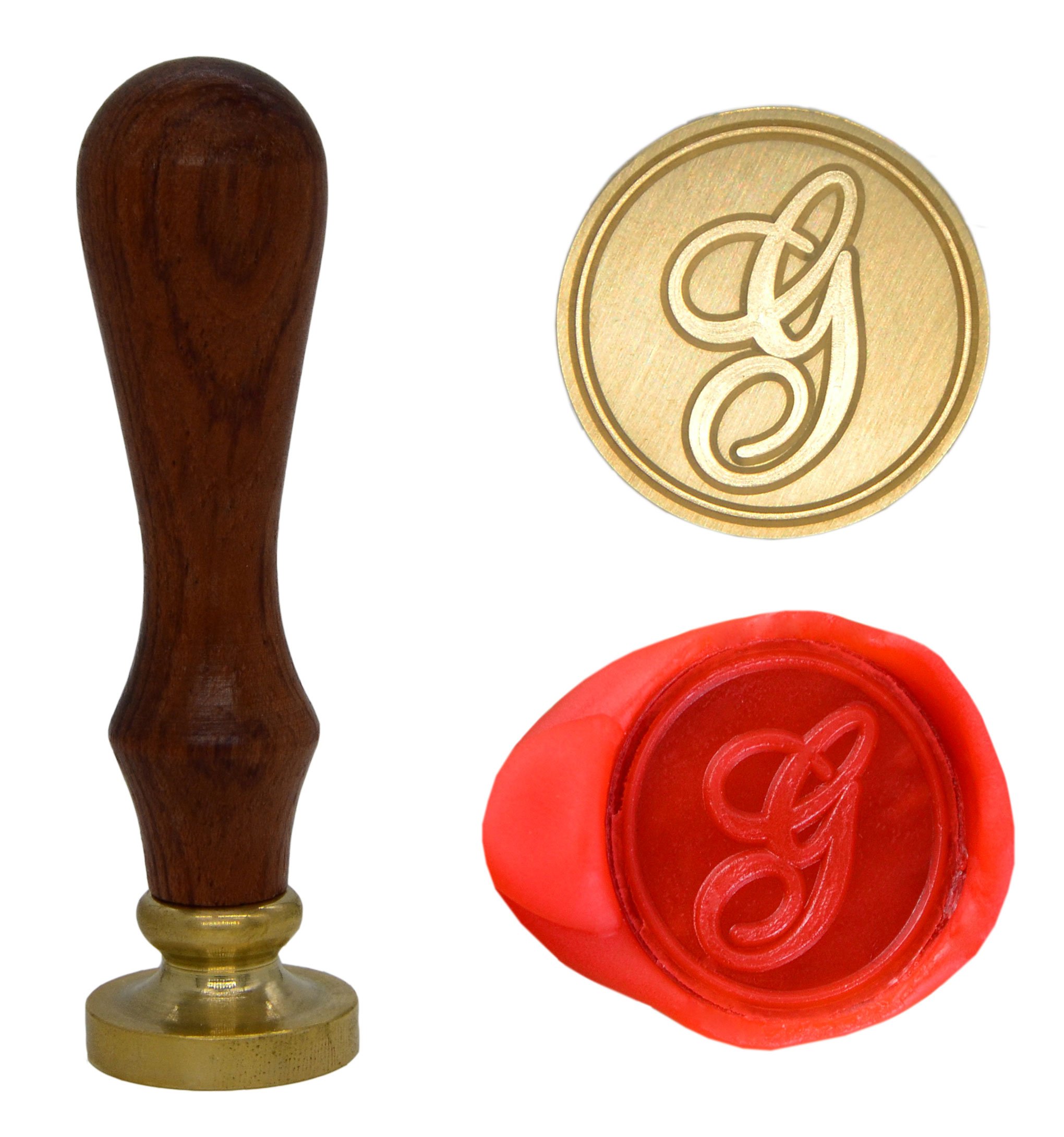 Wax Seal Stamp Letter A-Z, Alphabet Initial Sealing Stamp for Christmas & Thanksgiving Cards, Wedding Invitation W-S-2 (Letter G)