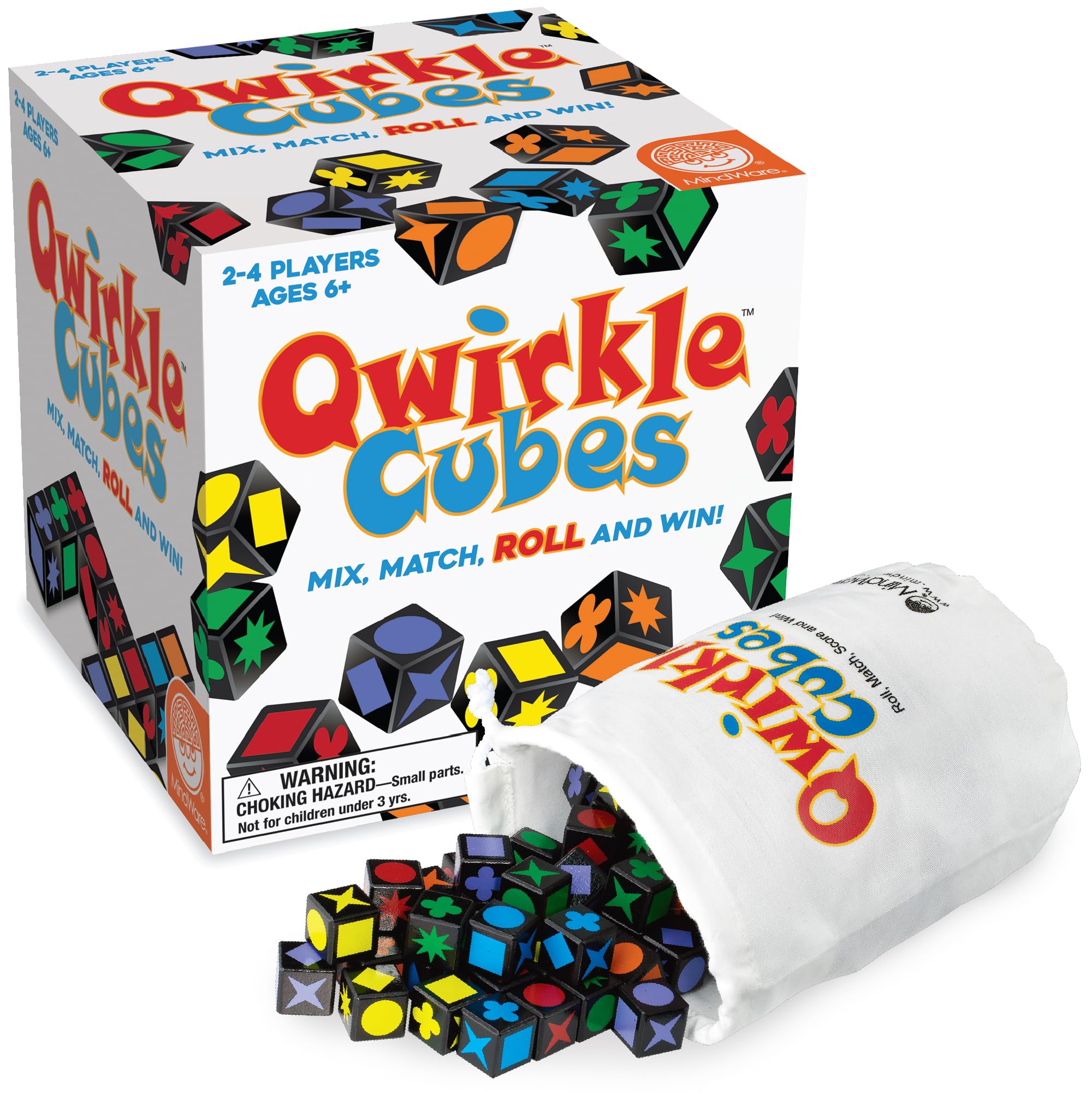 Mindware | Qwirkle Cubes | Miniature Game | Ages 6+ | 2-4 Players | 45 Minutes Playing Time — image 1