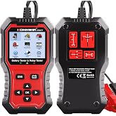 KONNWEI KW371 6V/12V/24V Battery Tester &amp; 4/5Pin Relay Tester 2 in 1 | battery tester automotive with cranking &amp; charging load test, 4/5-pin relay tester, CCA 10-2000, No batteries required.