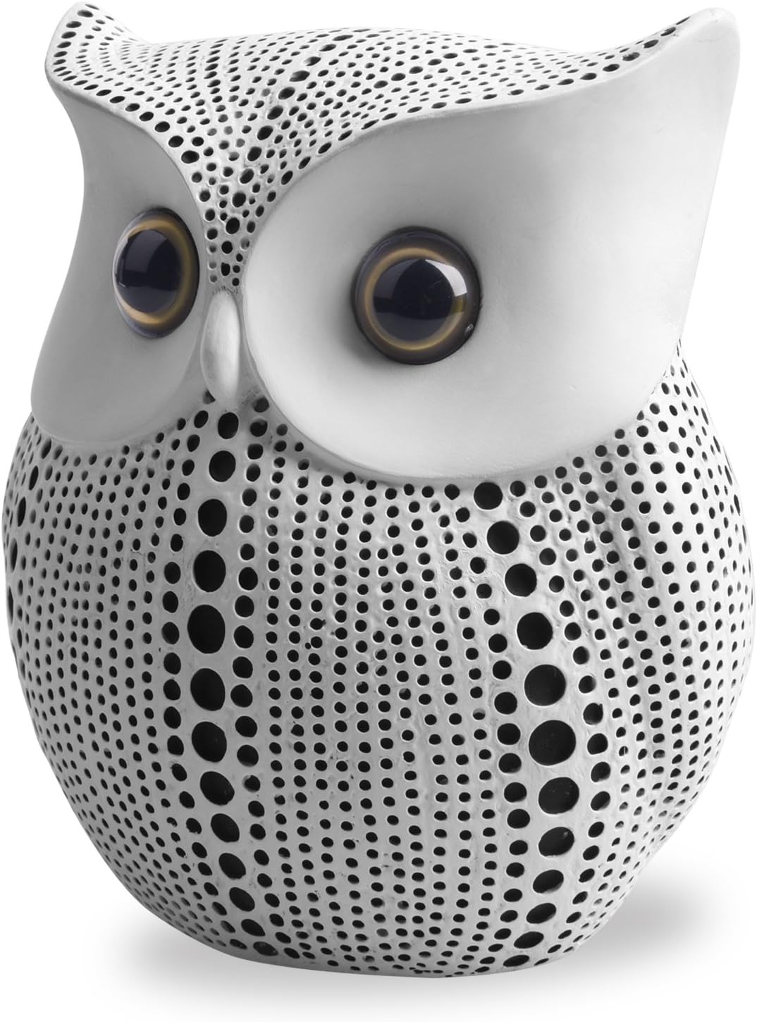 Owl Statue Decor (White) Small Crafted Buho Figurines for Home Decor Accents, Living Room Bedroom Office Decoration, Buhos Bookself TV Stand Decor - Animal Sculptures Collection BFF for Owls Lovers: Furniture & Decor