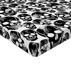 Ambesonne Gothic Fitted Sheet, Grunge Black Human