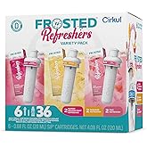 Cirkul Frosted Refreshers Caffeine Flavor Water Variety Pack, Makes 36 Drinks, No Sugar, Zero Calorie Drink Mix, (2 Pink, 2 Mango Dragon Fruit, 2 Paradise)