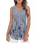 Timeson Women's Sleeveless Chiffon Tank Top Double Layers Casual Blouse Tunic