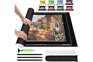 Jigsaw Puzzle Mat Roll Up 3000 Pieces Puzzles Felt Save Mats Puzzle Storage Puzzle Saver Puzzle Keeper with Sorter Trays Draw