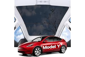 SUMK Sunshade Roof for Tesla Model Y Accessories [No Sag & No Gap] Top Glass Roof Shade for Tesla Model Y 2024-2020 Foldable and Easy to Store - Mesh