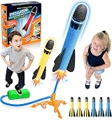 DejaNard Rocket Toy Launcher for Kids 6 Foam Rockets Outdoor Garden Age 3-12