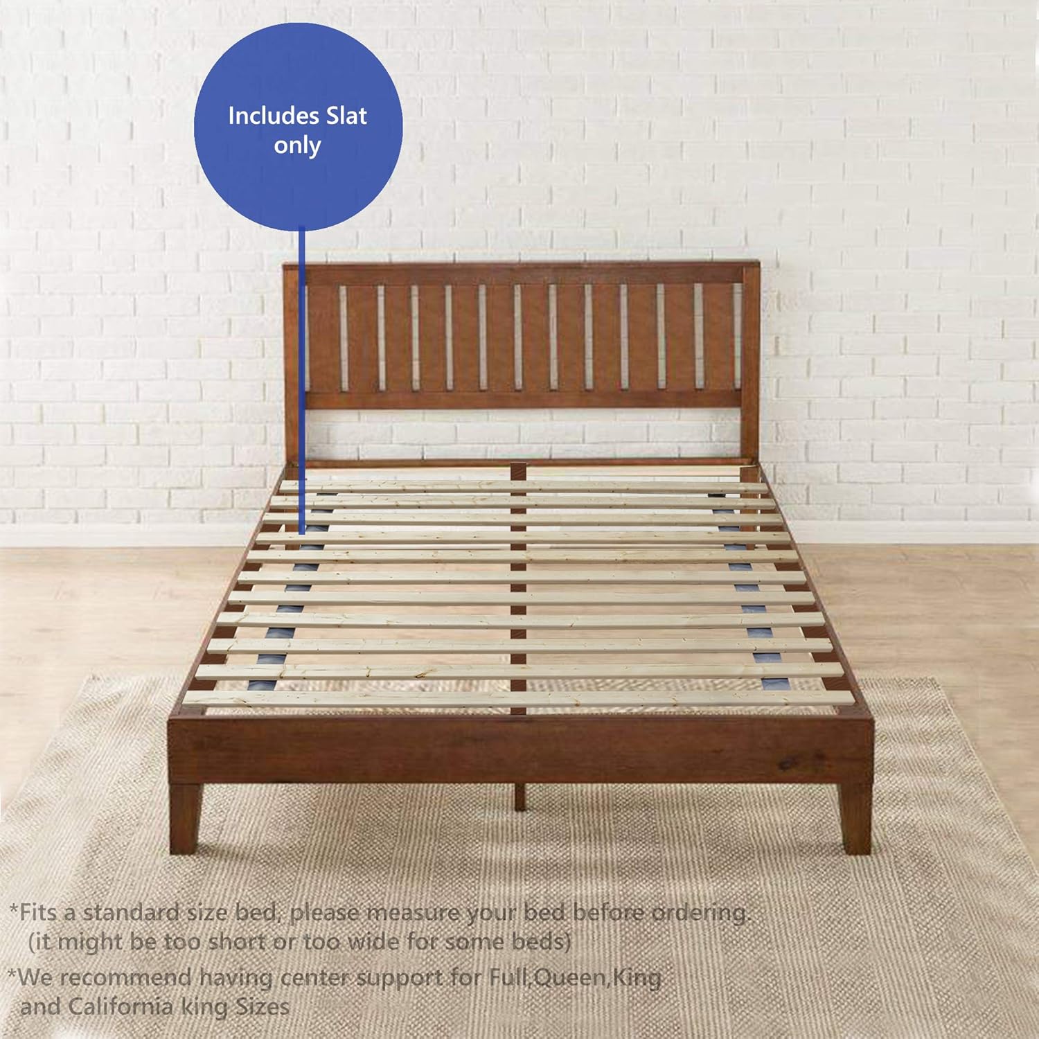 Continental Mattress Wooden Bed Slats/Bunkie Board Frame, Twin Amazon