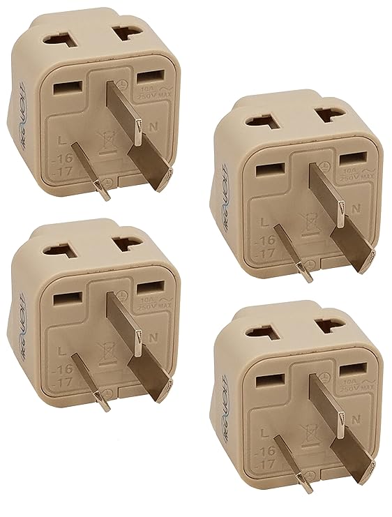 REGVOLT Australian Plug Adapter 2 in 1 Grounded Travel Plug Adapter