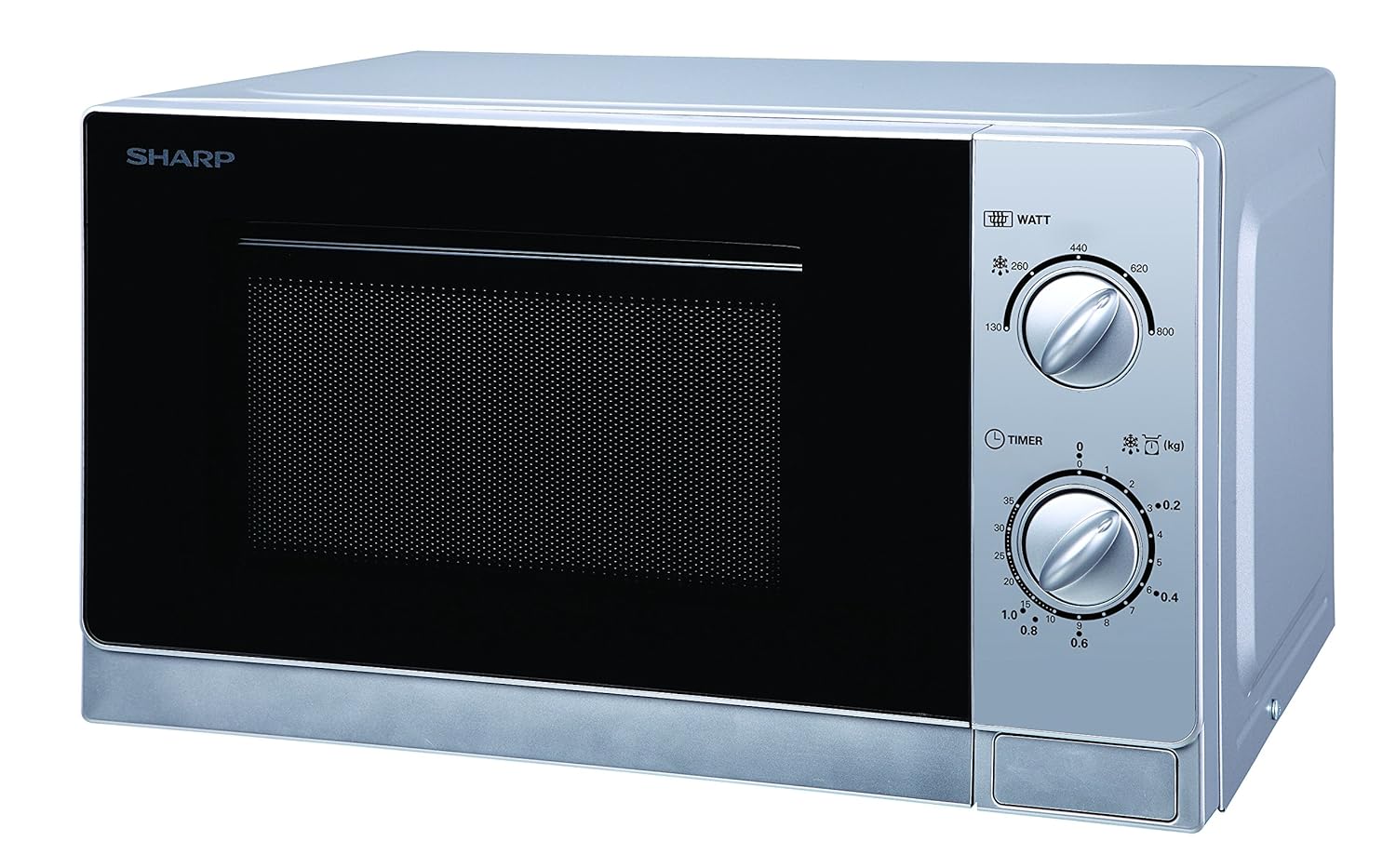 Sharp R20DSLM Solo Microwave, 800 W, 20 liters, Silver Amazon.co.uk