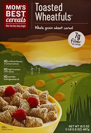 Mom's best toasted Wheat-fuls whole grain Wheat cereal (883978096035)