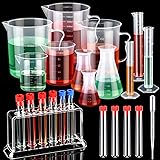 Baderke 28 Pcs Beakers and Test Tubes Set Including