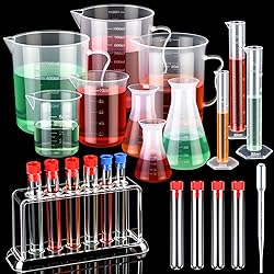 Baderke 28 Pcs Beakers and Test Tubes Set Including