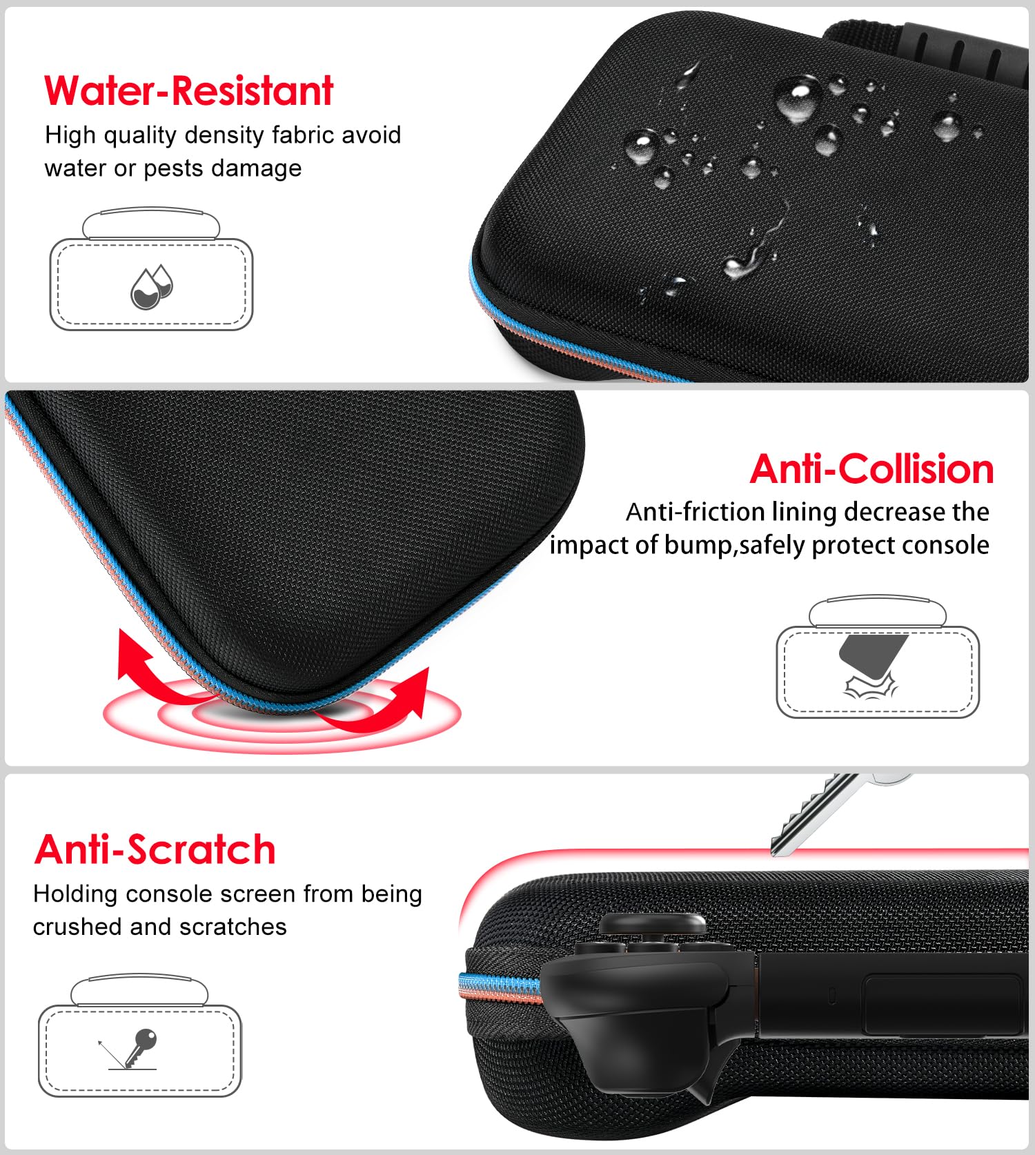 ivoler Carrying Case for Nintendo Switch 2 Model(2025), Portable Hard Shell Pouch Carrying Travel Game Bag for Nintendo Switch 2 Accessories Holds 12 Game Cartridge (Black)