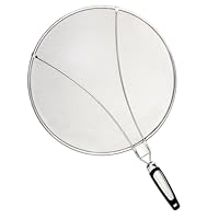 Set Di 2 Paraspruzzi In Acciaio Inox, Con Manico Pieghevole Da