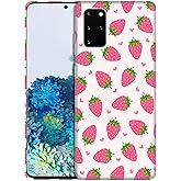 SuzaCase Back Case for Samsung Galaxy S20 Plus, Samsung S20+ Case with Stylish Strawberry Pink Pattern Design Printed Cute, Sleek Durable Hard Protective Case/Cover for Samsung S20 Plus