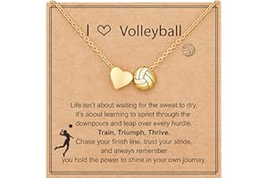 ESPVO Softball/Soccer/Volleyball/Basketball Necklace for Girls Women, Sports Accessories Jewelry Gift for Lovers 16+3 Inches
