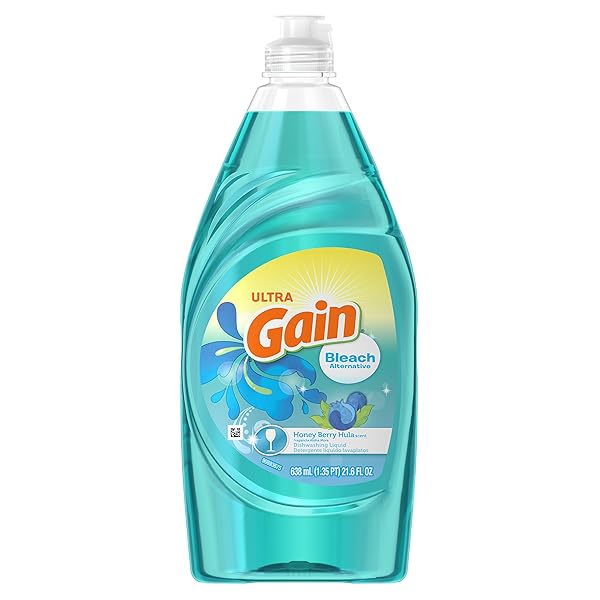 GAIN ULTRA BLEACH ALTERNATIVE DISHWASHING LIQUID DISH SOAP, HONEY BERRY HULA, 21.6 FL OZ