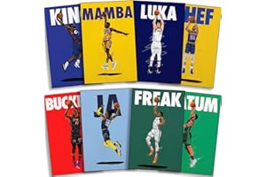 BAOGELI Stephen Curry, Bryant, James, Ja Morant, Antetokounmpo, Doncic, Tatum, Butler Poster Basketball Canvas Poster Wall Art Print Set of 8 Gifts for Boys Living Room Bedroom Decoration Unframed: 8x12inch