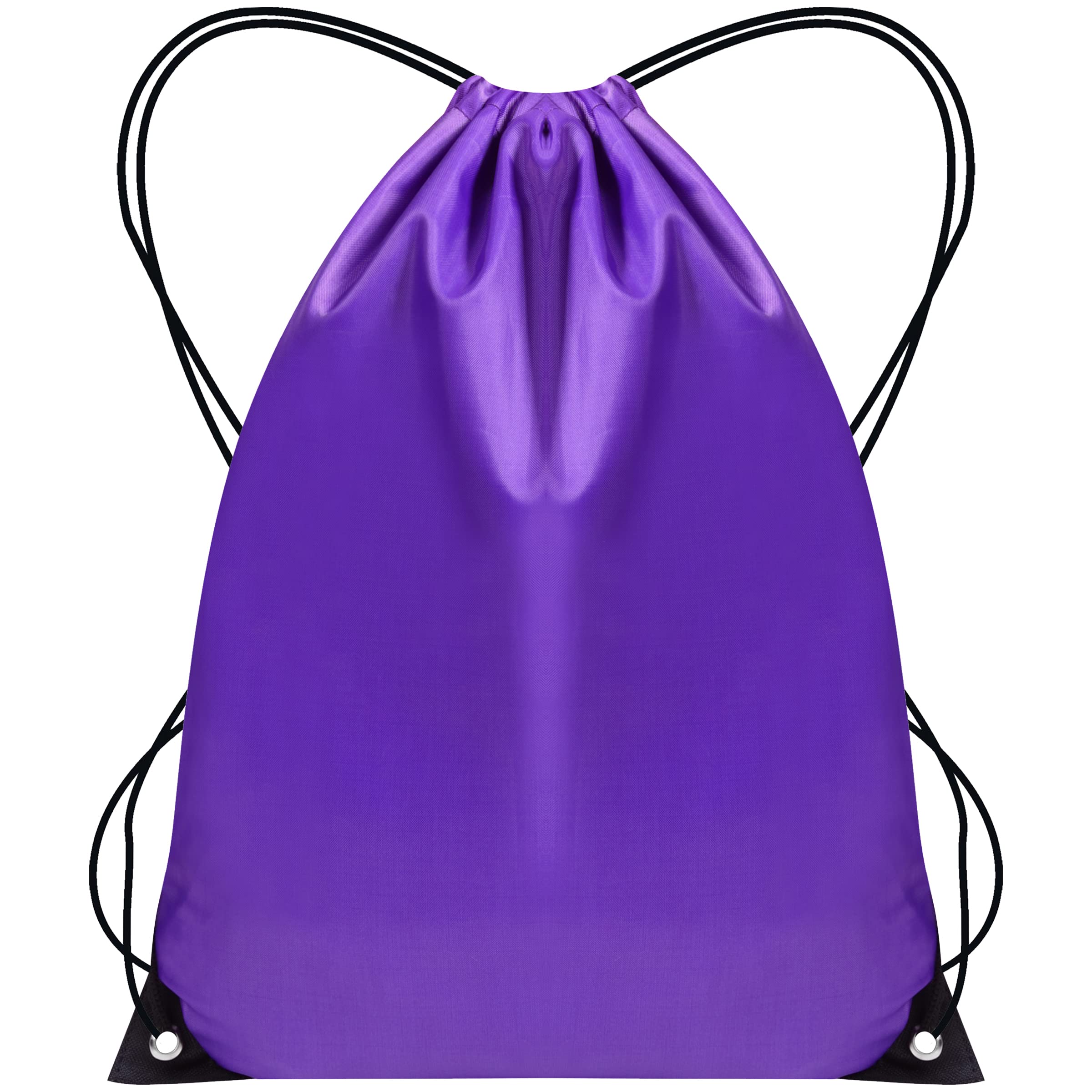 SAWANS Drawstring Bags Gym Swimming School Sports Bag Unisex 1PCS Trainer String Bag Sack Backpack PE Bags for Women Men Children Travel Beach Kids Boys Girls Outdoor Shopping Holidays (Purple 1pc)