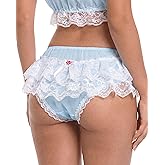 Satini Women's Sheer Frilly Sissy Soft Lace Knickers Briefs Panties
