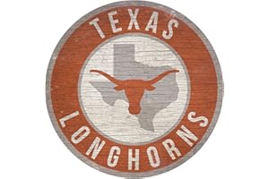 GameDay Novelties Texas Longhorns 12" Circle with State and Team Logo Wood Sign