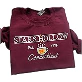 Stars Hollow Luke's Diner Crewneck Sweatshirt, Embroidered GG Inspired Varsity Style Sweater, Gift for Gilmore Fan