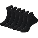 Hanes Unisex Plain White Socks Pack or Plain Black Socks Pack, Men's, Women's & Teen Sizes, Crew and Ankle 6-Packs