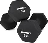 Athlyt Neoprene Dip Dumbbell Set 2 x 6kg Black