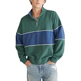 AEROPOSTALE Men's Colorblock Quarter-zip Fleece