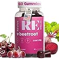 REWELLSS Beet Root Gummies with Grape Seed Extract Energy Supplements I Sugar Free Nitric Oxide Supplements for Men & Women I Overall Health & Blood Pressure Support I 60 Gummies - Cherry Flavor