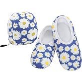 Snoozies Skinnies Travel Slippers for Women with Pouch - Animals | Animals Packable, Foldable, Zipper Pouch, Soft Sherpa-Lined Slipper Socks Non-Skid
