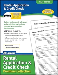 Adams Rental Application & Credit Check Premium Collection, Forms and Instructions (LF213P)