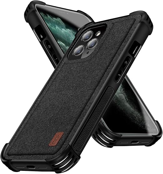 Amazon Com Mofi Protective Case Compatible With Iphone 12 Pro Max Case Thick Heavy Duty Shockproof Matte Fabric Cover For Apple Iphone 12 Pro Max 6 7 Inch Black