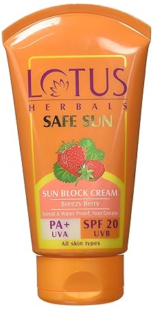 Lotus Herbals Safe Sun Block Cream SPF 20, 100g