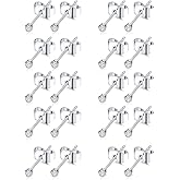 Tornito 10-20 Pairs 20G 2mm Tiny Stud Earrings 316L Stainless Steel Small CZ Ball Earring Set For Men Women
