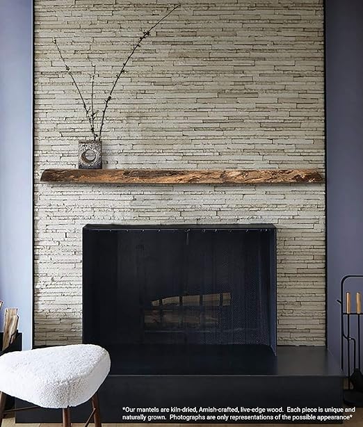 Amazon Com Fireplace Mantle Amish Cut Kiln Dried Hard Wood Beam 6