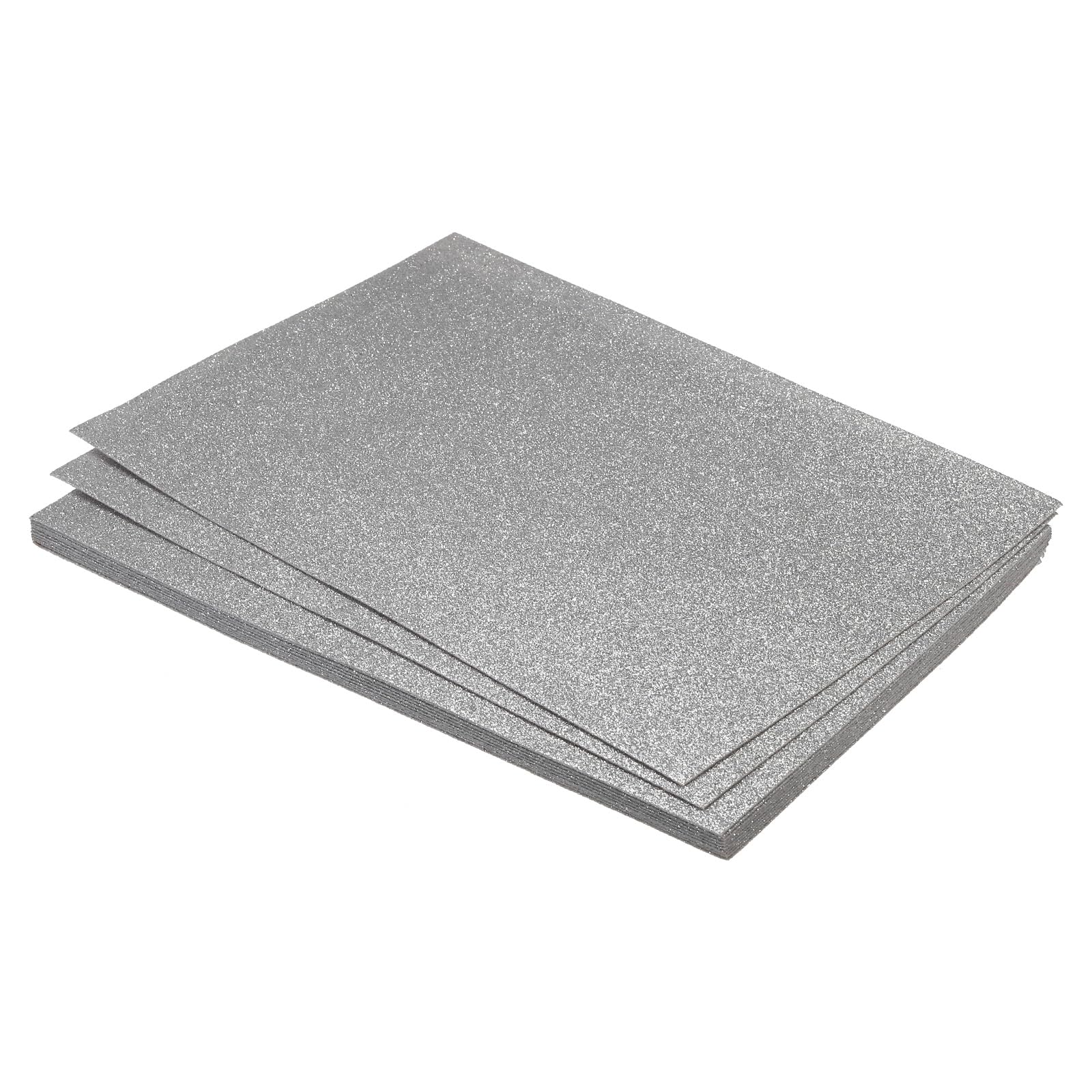 PATIKIL Soft Felt Sheets Glitter Fiber Craft Sheets Silver Tone 11.8 Inch x 7.8 Inch for DIY Hobby Decorate Pack of 12 — image 1
