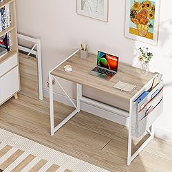 SOROGRA Folding Desk with Storage Pocket for Small