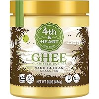 4th & Heart Vanilla Bean Ghee Butter Grass-fed, 16 Ounce