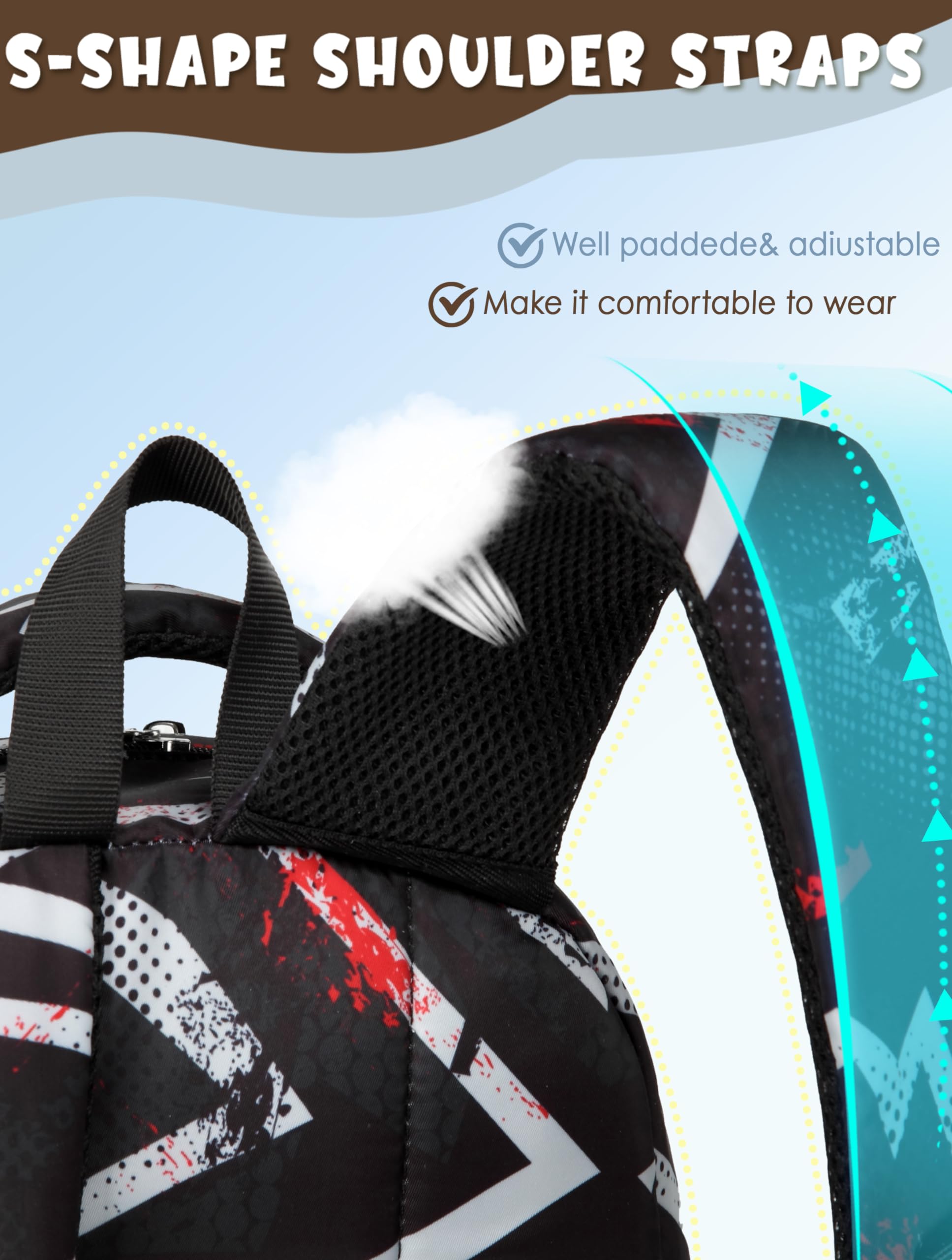 BLUEFAIRY Kids Backpacks for Boys Girls Elementary Primary Middle School Bookbags Back to School Bags for Childs Age 6-8 Mochilas Escolares para Niños Niñas 17 Inch Dark Black