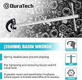 DURATECH 11in Basin Wrench Adjustable Jaw 3/8 to 1-1/4 Inch view 3