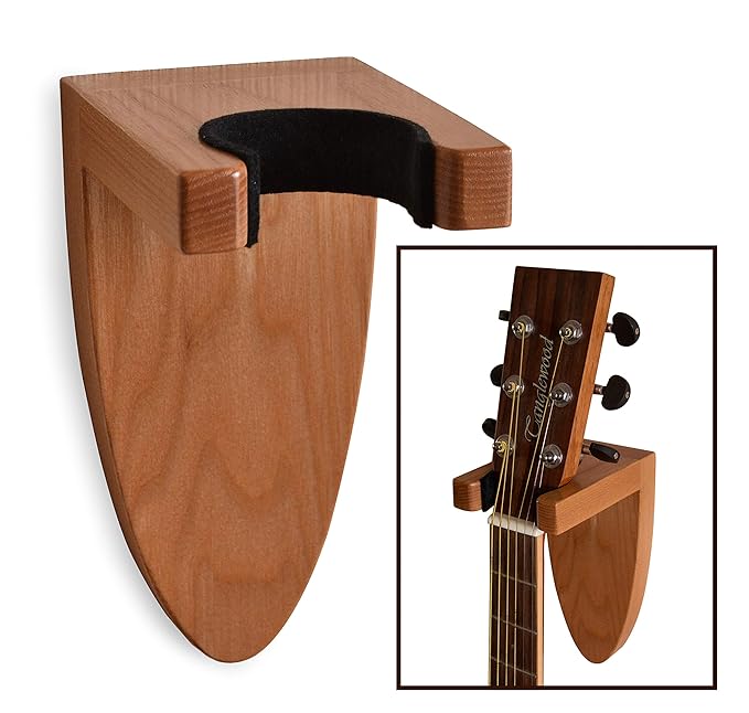 Guitar Holder Wall Mount Ash Wood Wooden Guitar Hanger Amazon.in