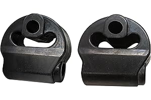 STEBER Exhaust Hanger Insulators Auto Parts Bushing Muffler Reduce Vibration Mount Bracket 12mm ID 2 Holes Vehicle's Hangers, Pack of 2