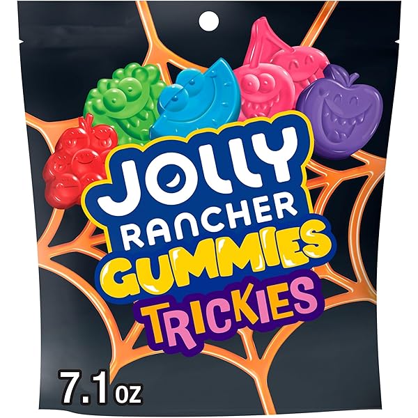 JOLLY RANCHER TRICKIES GUMMIES ASSORTED FRUIT FLAVORED, HALLOWEEN CANDY BAG, 7.1 OZ
