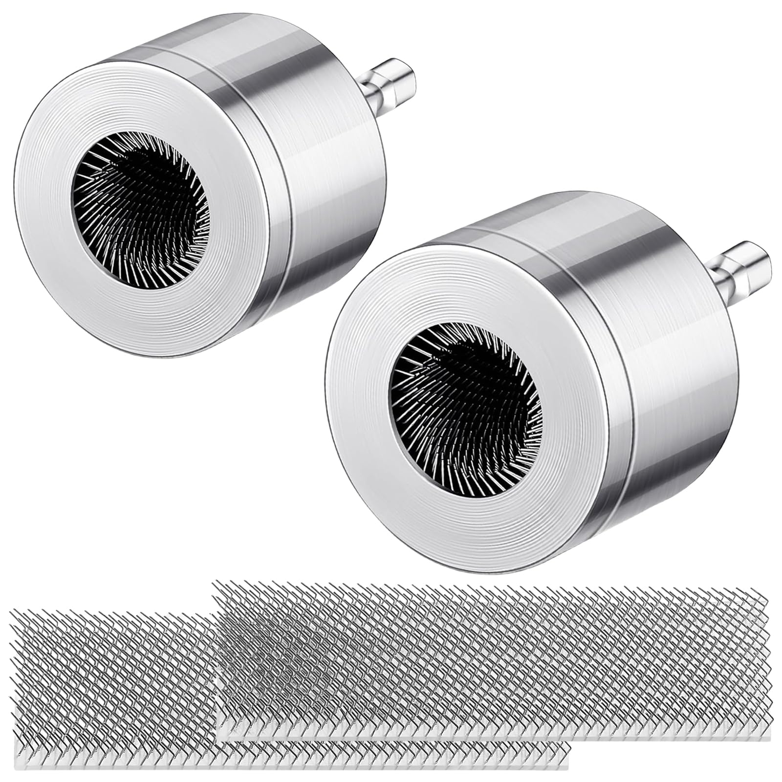 VasedGins 2Pcs Copper Pipe Cleaner, Copper Pipe Cleaner for Drill, 15/22mm Drill Copper Pipe Cleaner with Replaceable Brush for Cleans Copper Bronze Brass Pipes