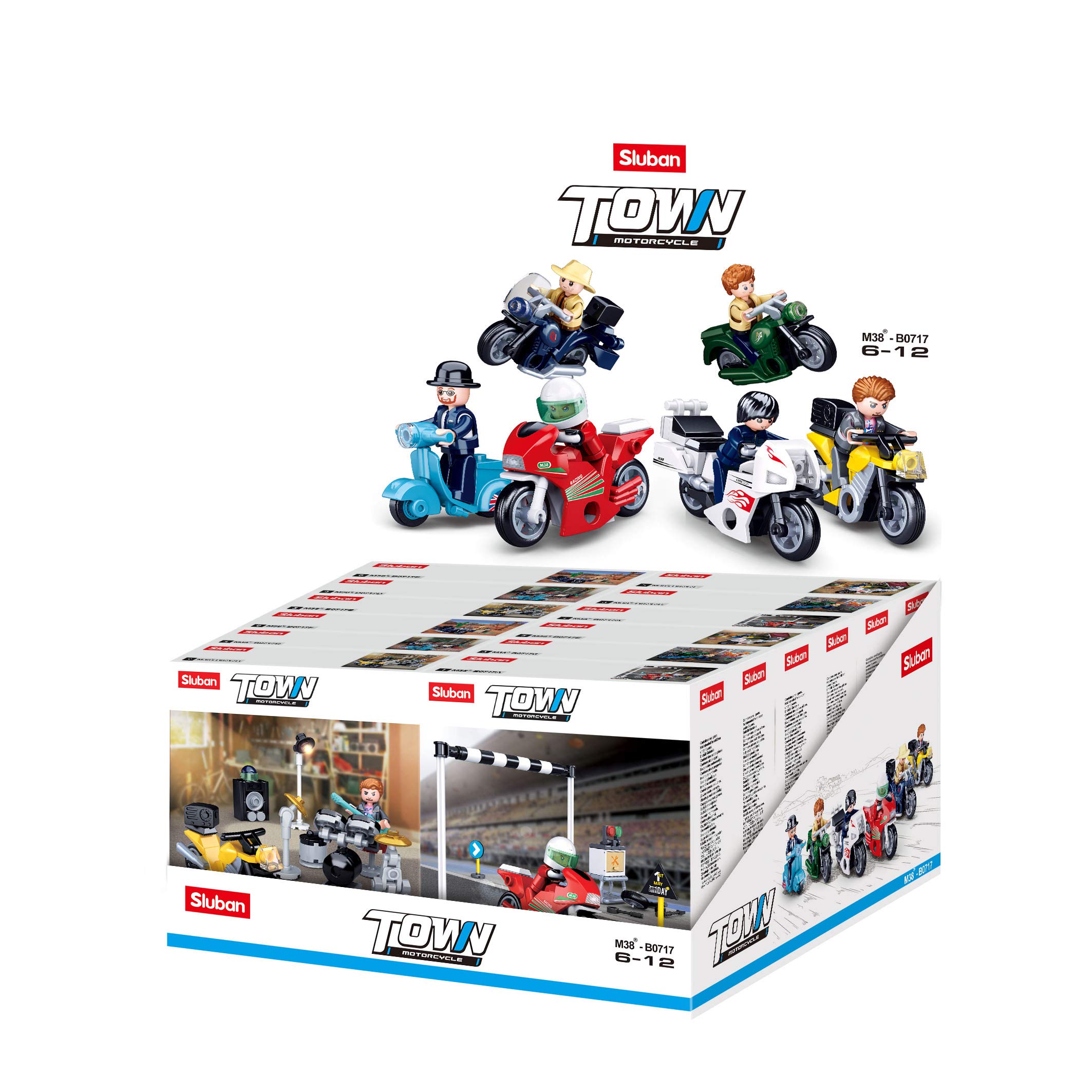 Sluban MOTORCYCLE - DISPLAY BOX (398pcs)